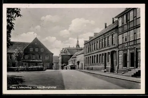 AK Plau i. Mecklbg., Am Burghotel