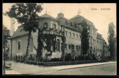AK Gotha, Partie am Stadt-Bad