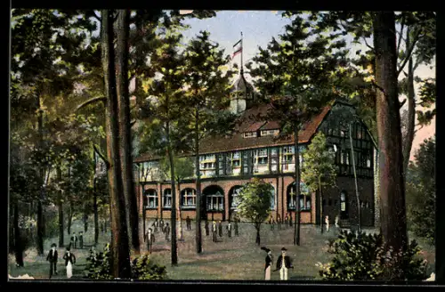 AK Forstwald bei Krefeld, Gasthaus Praasshof, Inh. Jakob Praass