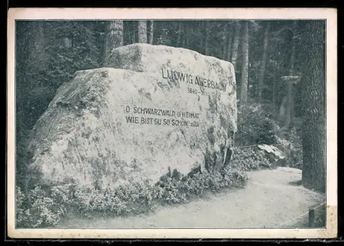 AK Pforzheim, Einweihung Gedenkstein für Ludwig Auerbach 1928