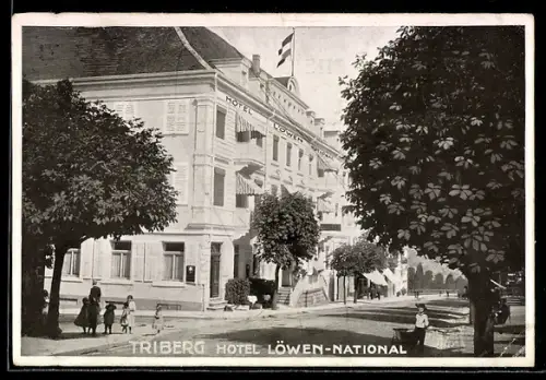 AK Triberg /Bad. Schwarzwald, Hotel und Pension Löwen-National, Inh. Louis Nassoy