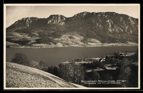 AK Buchenort-Stockwinkel, Ort mit Attersee und Höllengebirge