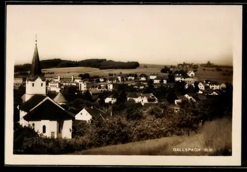 AK Gallspach, Ortsansicht mit Kirche