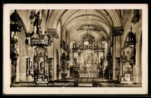 AK Grieskirchen, Inneres der Stadtpfarrkirche