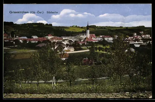 AK Grieskirchen /Ob. Öst., Südseite des Ortes
