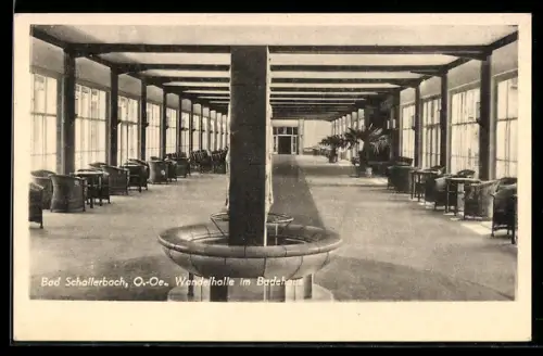 AK Bad Schallerbach /O.-Oe., Wandelhalle im Badehaus