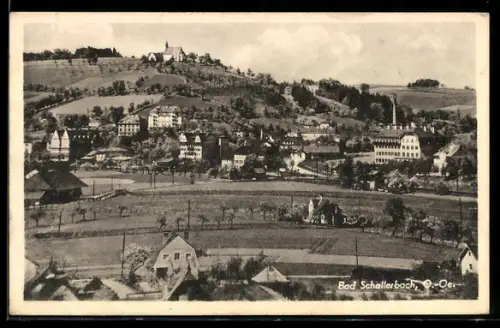 AK Bad Schallerbach /O. Ö., Panorama mit Ort und Kirche