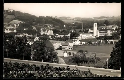 AK Bad Schallerbach /Ob. Öst., Lourdes-Jubiläumskirche mit Umgebung