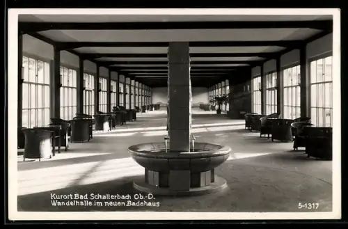 AK Bad Schallerbach, Wandelhalle im neuen Badehaus