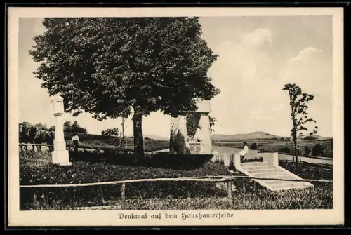 AK Vöcklamarkt, Denkmal auf dem Haushamerfelde