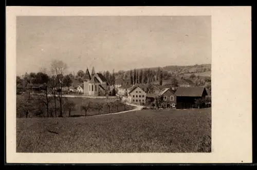 AK Pollham b. Grieskirchen, Teilansicht mit Kirche