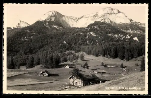 AK Schafberg, Eisenauer Alpe mit Bergpanorama