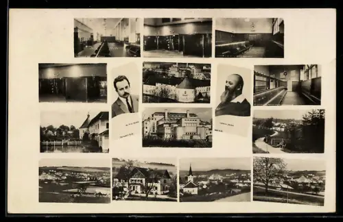 AK Gallspach /O.Ö., Ortsansicht, Institut Zeileis, Innenansichten, Portraits F. u. V. Zeileis