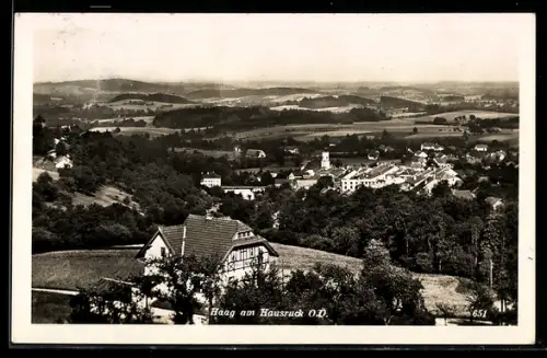 AK Haag am Hausruck, Panorama mit Ort und Hügellandschaft