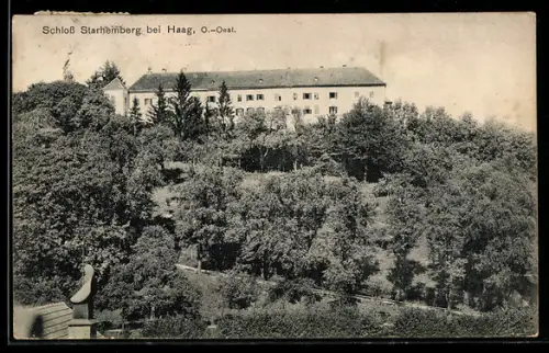 AK Haag a. Hausruck, Schloss Starhemberg aus der Vogelschau