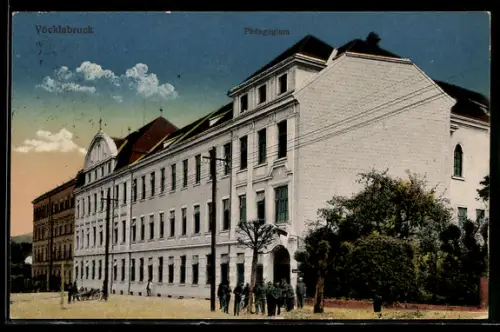AK Vöcklabruck, Strassenpartie am Pädagogium
