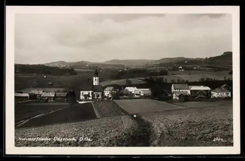 AK Ungenach /O. Oe., Ortspartie mit Kirche