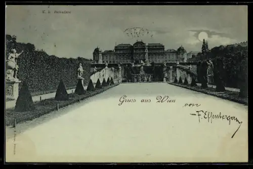 Mondschein-AK Wien, K. k. Belvedere