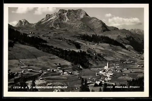 AK Lech am Arlberg, Gesamtansicht gegen Widderstein-Karhorn