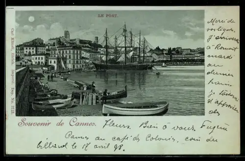 Mondschein-Lithographie Cannes, Le Port