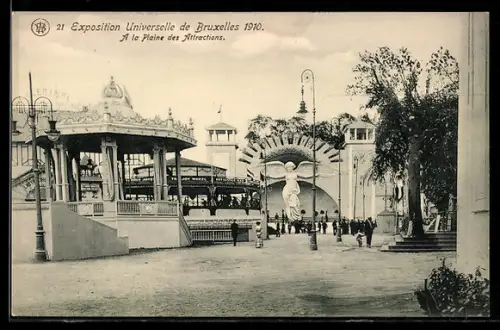 AK Bruxelles, Exposition Universelle 1910, A la Plaine des Attractions, Ausstellung