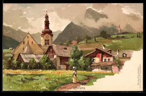 Künstler-AK P. Schmohl: Sterzing, Pfarrkirche