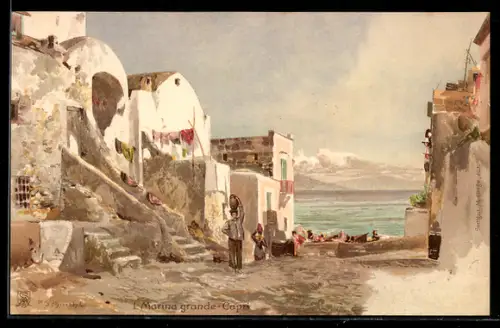 Künstler-AK P. Schmohl: Capri, Marina grande