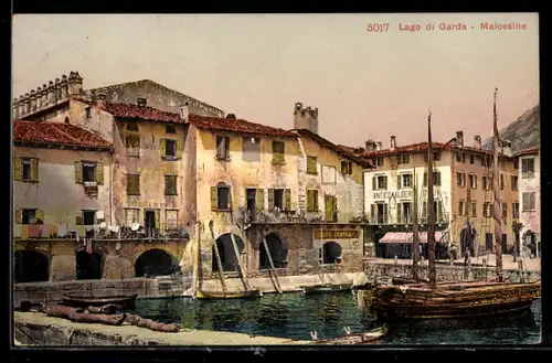 AK Malcesine /Lago di Garda, Albergo e Cafe Centrale