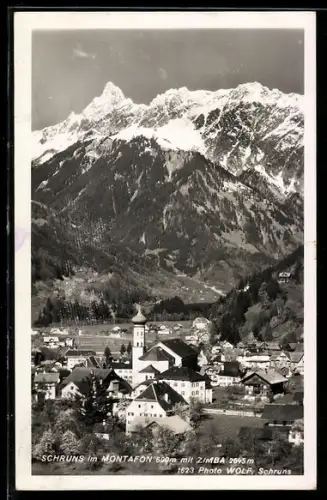 AK Schruns im Montafon, Teilansicht mit Kirche