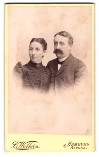 Fotografie D. Wettern, Hamburg-Altona, Schulterblatt 59, Porträt eines eleganten Paares