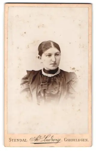 Fotografie A. Ludwig, Stendal, Winckelmannsplatz, Elegantes Porträt einer Dame