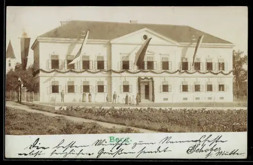 Foto-AK Ansfelden, Blick auf die Schule