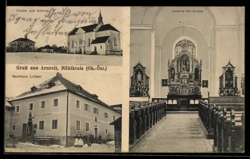 AK Arnreit, Gasthaus Leitner, Kirche & Schule, Inneres der Kirche