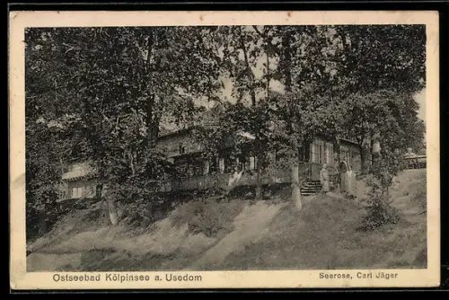 AK Kölpinsee a. Usedom, Gasthof Seerose, Bes. Carl Jäger