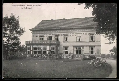 AK Hamburg-Stellingen, Feierabendhaus Salem-Brauerhof mit Garten