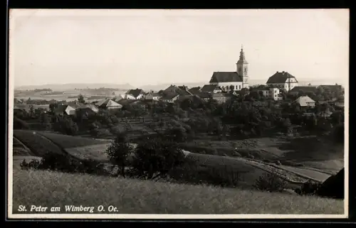 AK St. Peter am Wimberg, Teilansicht mit Kirche