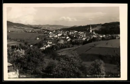 AK Haslach /O. D., Teilansicht mit Kirche