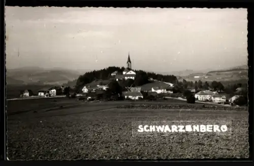 AK Schwarzenberg, Teilansicht mit Kirche
