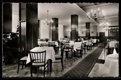 AK Düsseldorf, Hotel Germania, Bismarckstrasse 99-103, Innenansicht