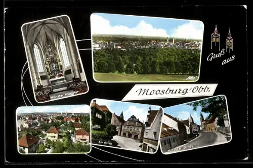 AK Moosburg /Obb., Münster Hochaltar, Am Gries, Münchner-Strasse