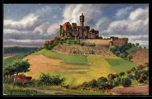 AK Ronneburg, Gesamtansicht Burg