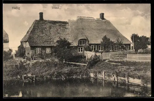 AK Hallig Oland, Bauernhaus