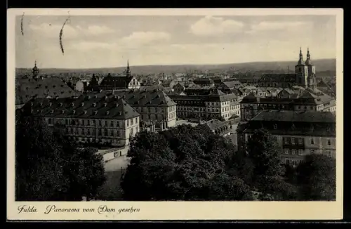 AK Fulda, Panorama mit Kirche vom Dom gesehen