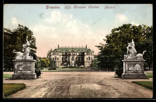 AK Dresden, Palais im Kgl. Grossen Garten