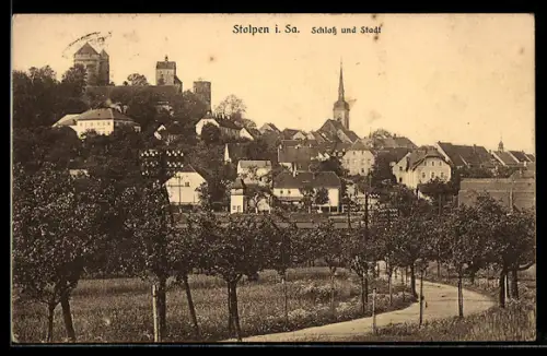 AK Stolpen, Schloss u. Stadt