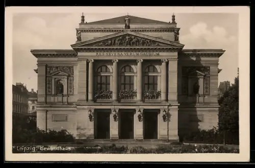 AK Leipzig, Gewandhaus, Frontalansicht