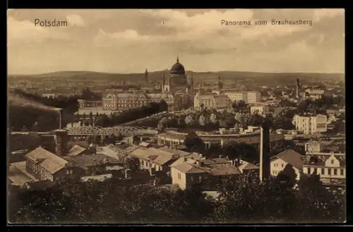AK Potsdam, Panorama vom Brauhausberg aus gesehen