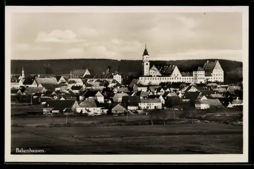 AK Babenhausen, Stadtansicht mit Schloss und Kirche