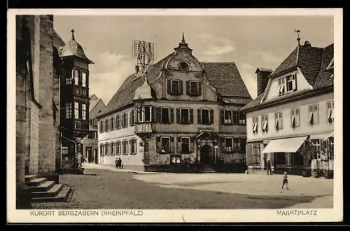 AK Bergzabern /Rheinpfalz, Marktplatz