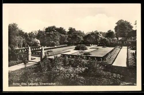 AK Borna /Leipzig, Ehrenfriedhof